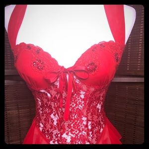Vintage red hot Fredericks teddy
